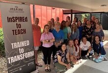 Teachers from 2025 Professional Development Courses with InSPIRE Sign: InSPIREd to Teach; Trained to Transform